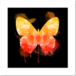 Butterfly watercolor Lava Posters and Art